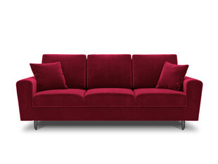 Sofa Micadoni Home Moghan 3S, raudona/juoda kaina ir informacija | Sofos | pigu.lt