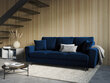 Sofa Micadoni Home Moghan 3S, tamsiai mėlyna/juoda kaina ir informacija | Sofos | pigu.lt
