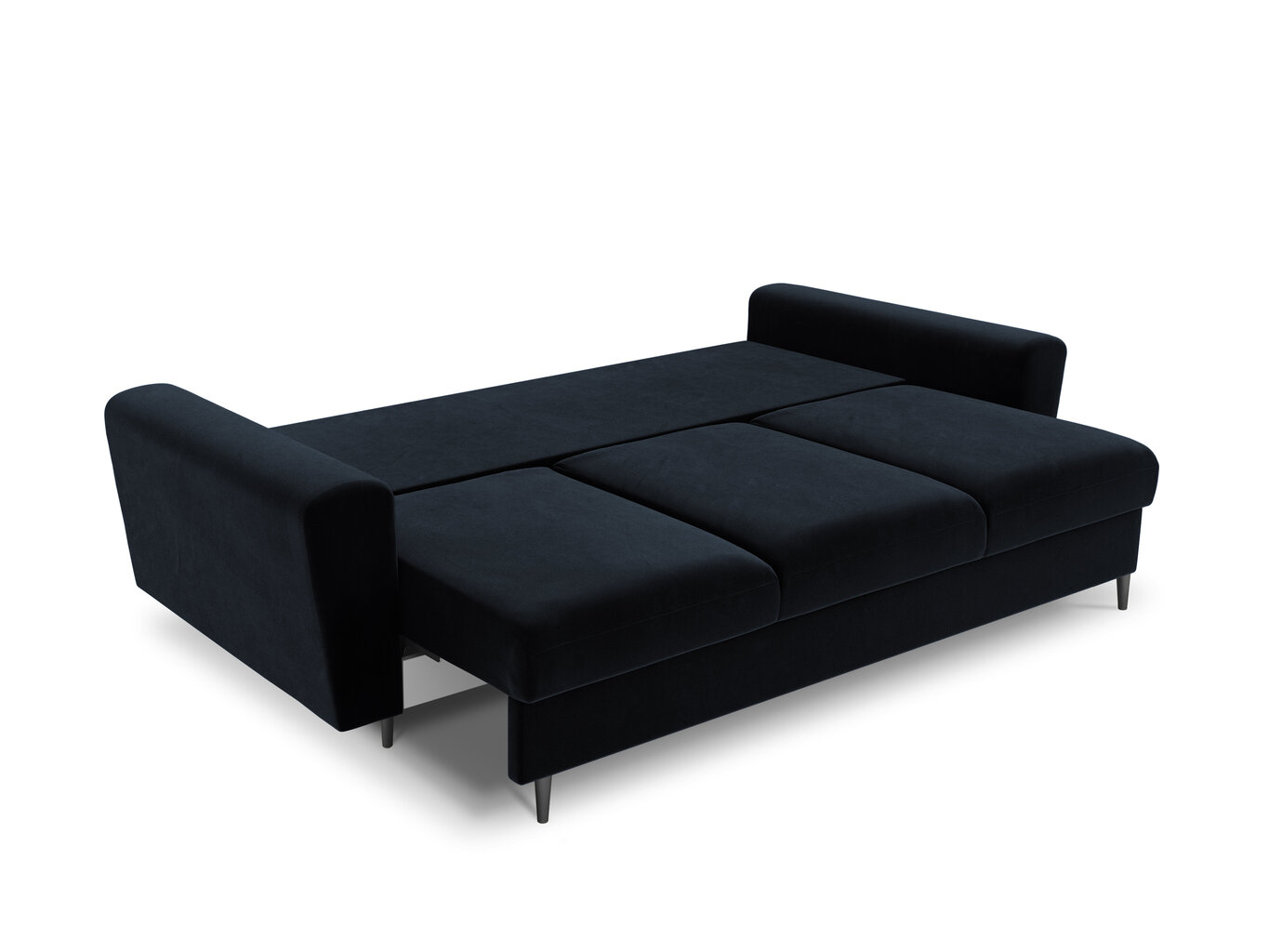 Sofa Micadoni Home Moghan 3S, tamsiai mėlyna/juoda kaina ir informacija | Sofos | pigu.lt