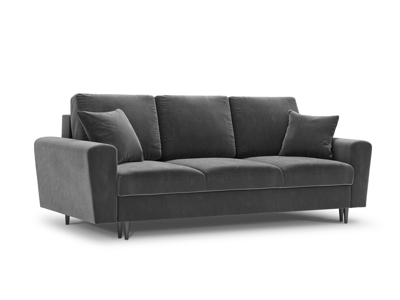 Sofa Micadoni Home Moghan 3S, šviesiai pilka/juoda kaina ir informacija | Sofos | pigu.lt
