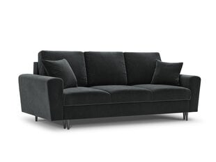 Sofa Micadoni Home Moghan 3S, tamsiai pilka/juoda kaina ir informacija | Sofos | pigu.lt