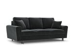 Sofa Micadoni Home Moghan 3S, tamsiai pilka/juoda