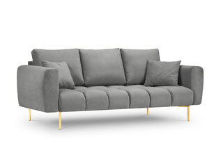 Sofa Micadoni Home Malvin 3S, pilka kaina ir informacija | Sofos | pigu.lt