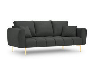 Sofa Micadoni Home Malvin 3S, tamsiai pilka kaina ir informacija | Sofos | pigu.lt