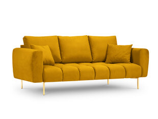 Sofa Micadoni Home Malvin 3S, geltona kaina ir informacija | Sofos | pigu.lt