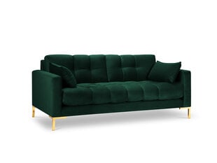 Sofa Micadoni Home Mamaia 2S, tamsiai žalia/auksinės spalvos kaina ir informacija | Sofos | pigu.lt