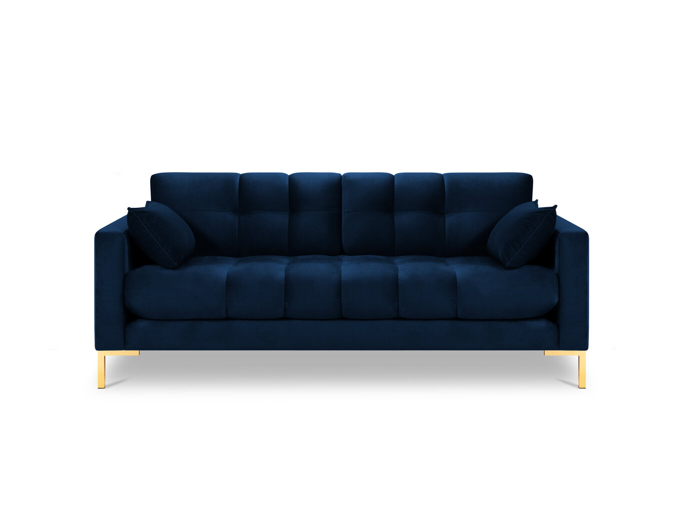 Sofa Micadoni Home Mamaia 2S, mėlynos/auksinės spalvos цена и информация | Sofos | pigu.lt