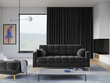 Sofa Micadoni Home Mamaia 2S, tamsiai pilka/auksinės spalvos цена и информация | Sofos | pigu.lt
