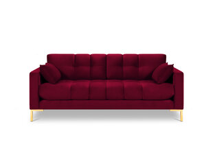 Sofa Micadoni Home Mamaia 3S, raudona/auksinės spalvos kaina ir informacija | Sofos | pigu.lt