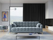 Sofa Micadoni Home Mamaia 4S, mėlyna/auksinės spalvos kaina ir informacija | Sofos | pigu.lt