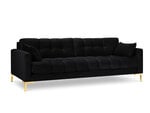 Sofa Micadoni Home Mamaia 4S, juoda/auksinės spalvos