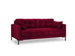 Sofa Micadoni Home Mamaia 2S, raudona/juoda