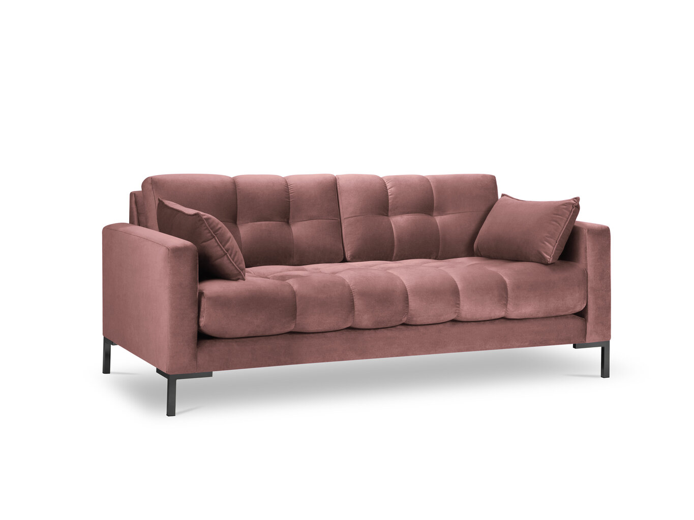 Sofa Micadoni Home Mamaia 2S, rožinė/juoda kaina ir informacija | Sofos | pigu.lt