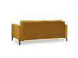 Sofa Micadoni Home Mamaia 2S, geltona/juoda kaina ir informacija | Sofos | pigu.lt