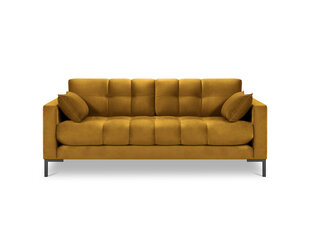 Sofa Micadoni Home Mamaia 2S, geltona/juoda kaina ir informacija | Sofos | pigu.lt