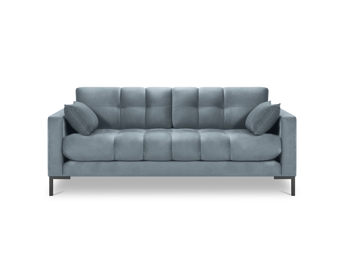 Sofa Micadoni Home Mamaia 2S, mėlyna/juodos spalvos kaina ir informacija | Sofos | pigu.lt
