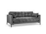 Sofa Micadoni Home Mamaia 2S, pilka/juoda