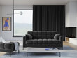 Sofa Micadoni Home Mamaia 2S, tamsiai pilka/juoda kaina ir informacija | Sofos | pigu.lt