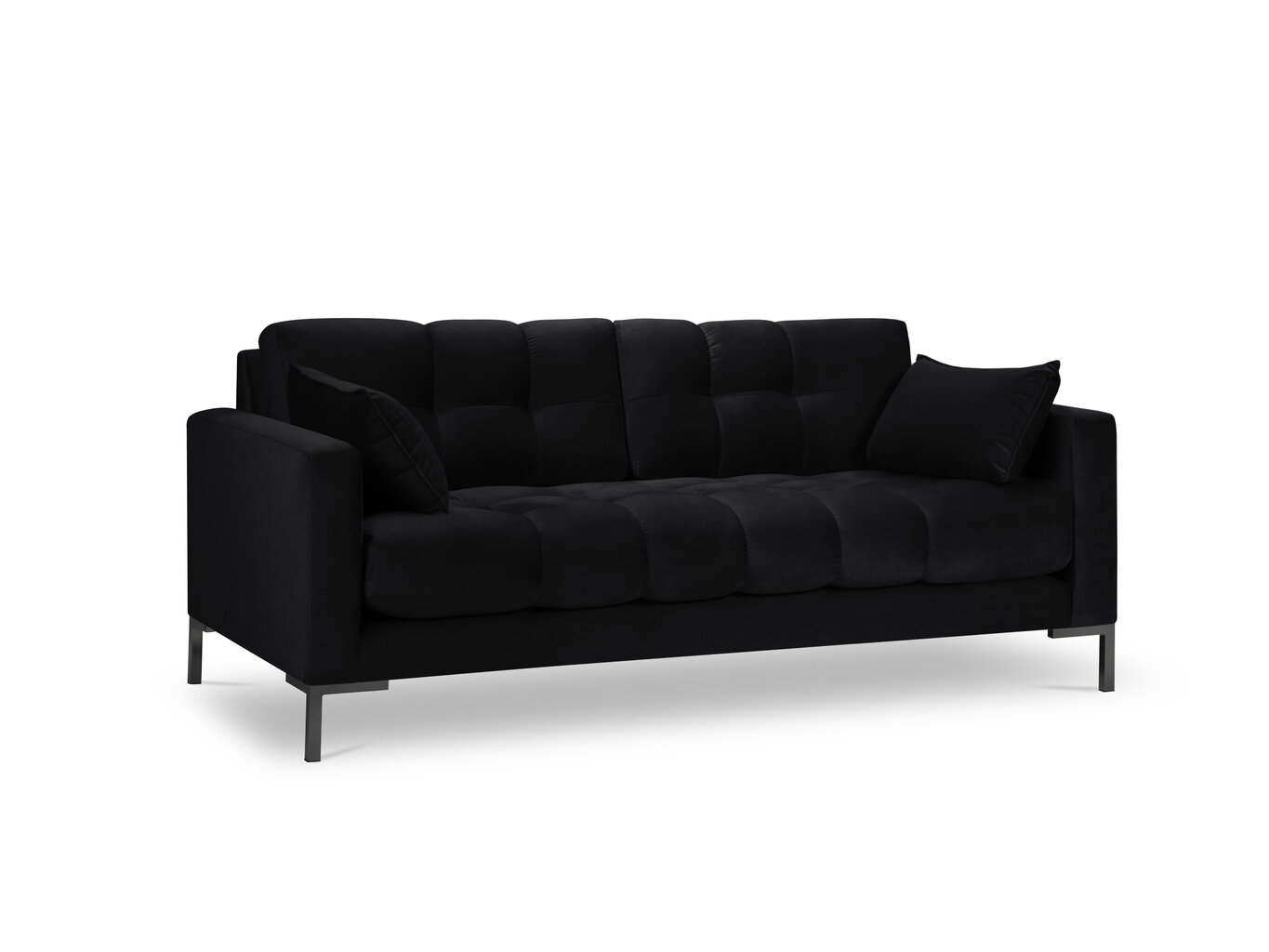 Sofa Micadoni Home Mamaia 2S, juodos spalvos kaina ir informacija | Sofos | pigu.lt