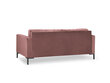 Sofa Micadoni Home Mamaia 3S, rožinė/juoda kaina ir informacija | Sofos | pigu.lt