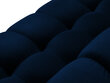 Sofa Micadoni Home Mamaia 3S, tamsiai mėlyna/juodos spalvos kaina ir informacija | Sofos | pigu.lt