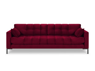 Sofa Micadoni Home Mamaia 4S, raudona/juoda kaina ir informacija | Sofos | pigu.lt