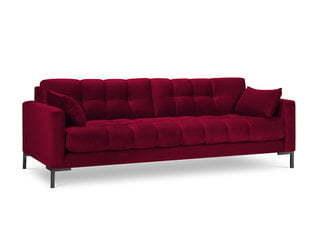 Sofa Micadoni Home Mamaia 4S, raudona/juoda kaina ir informacija | Sofos | pigu.lt
