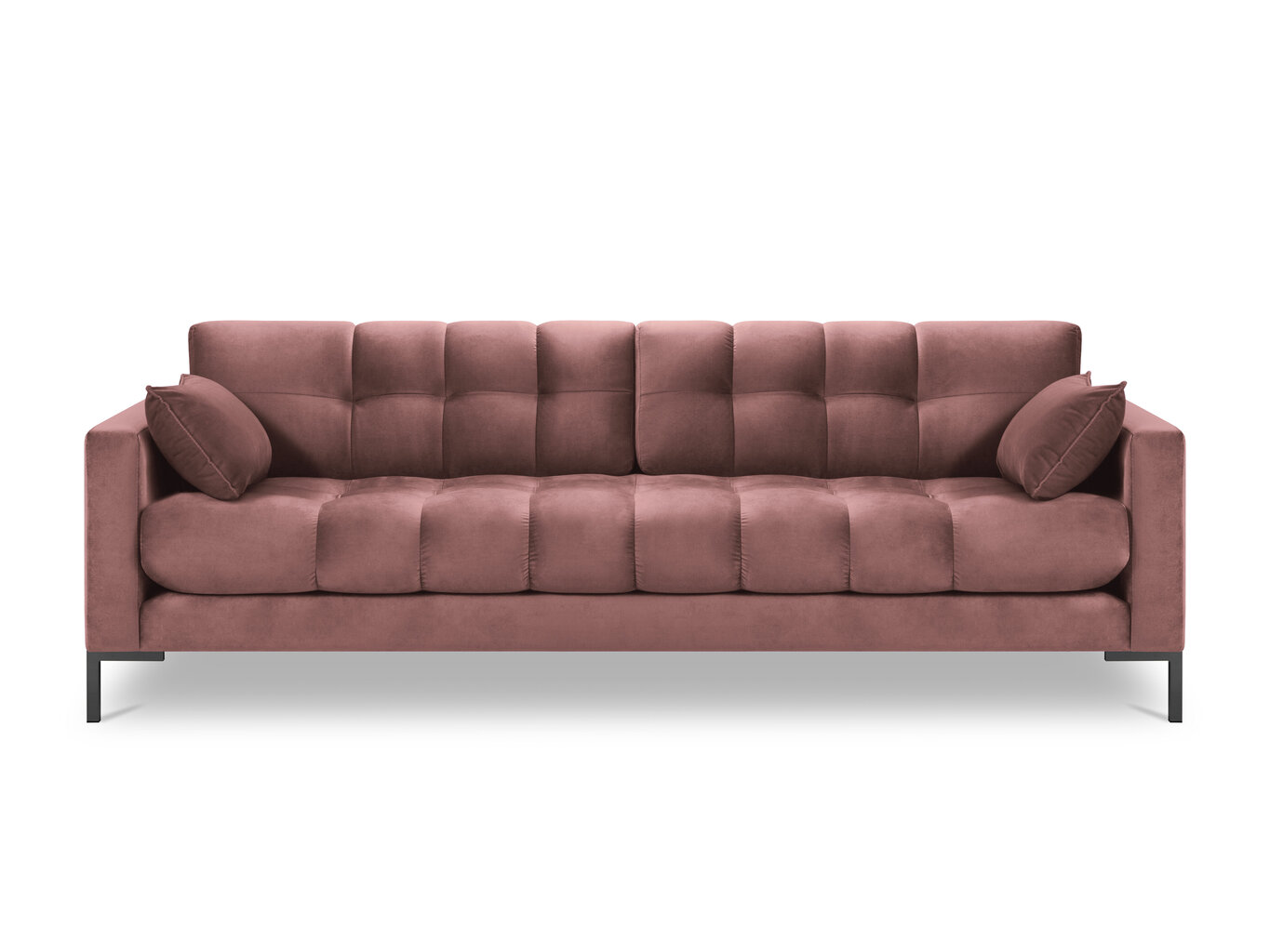 Sofa Micadoni Home Mamaia 4S, rožinė/juoda kaina ir informacija | Sofos | pigu.lt