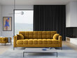 Sofa Micadoni Home Mamaia 4S, geltona/juoda цена и информация | Sofos | pigu.lt