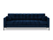 Sofa Micadoni Home Mamaia 4S, tamsiai mėlyna/juoda kaina ir informacija | Sofos | pigu.lt