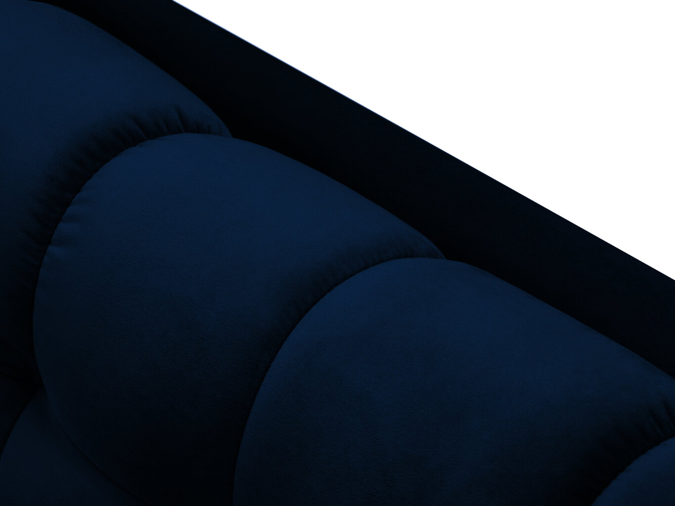 Sofa Micadoni Home Mamaia 4S, tamsiai mėlyna/juoda kaina ir informacija | Sofos | pigu.lt