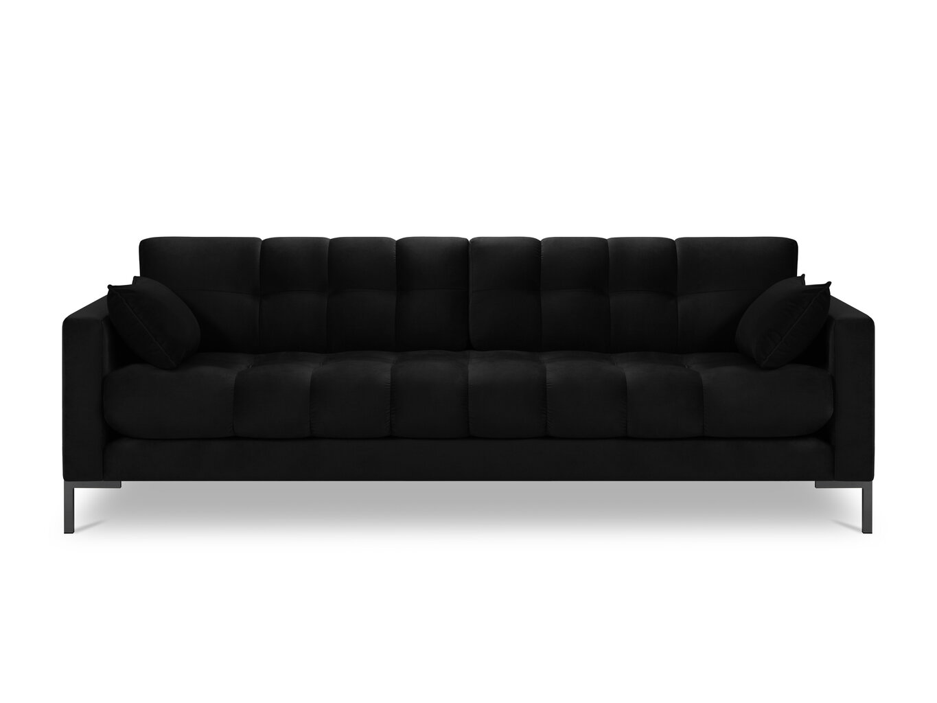 Sofa Micadoni Home Mamaia 4S, juoda kaina ir informacija | Sofos | pigu.lt