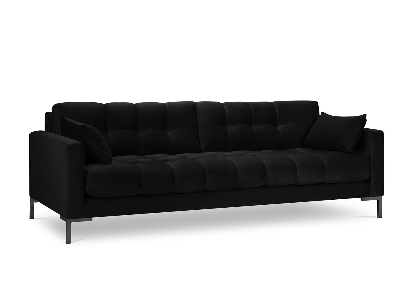 Sofa Micadoni Home Mamaia 4S, juoda kaina ir informacija | Sofos | pigu.lt