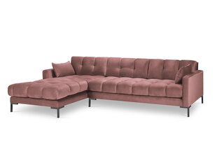 Мягкий уголок Micadoni Home Mamaia 5S-V, розовый/черный цена и информация | Угловые диваны | pigu.lt