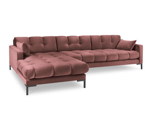 Мягкий уголок Micadoni Home Mamaia 5S-V, розовый/черный цена и информация | Угловые диваны | pigu.lt