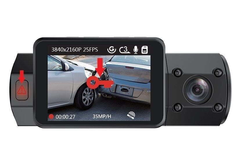 Dashcam Vantrue N2S Dual, black kaina ir informacija | Vaizdo registratoriai | pigu.lt