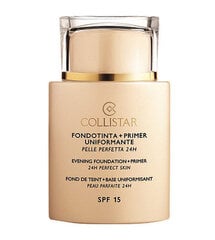 Жидкая основа Collistar Evening Foundation + Primer SPF 15 35 мл, №1 цена и информация | Пудры, базы под макияж | pigu.lt