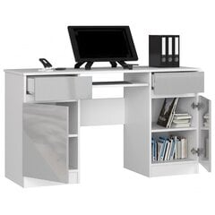 Письменный стол NORE A5, белый/светло-серый цена и информация | Компьютерные, письменные столы | pigu.lt