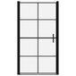 Dušo durys, juodos spalvos, 100x178 cm, grūdintas stiklas kaina ir informacija | Dušo durys ir sienelės | pigu.lt