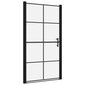 Dušo durys, juodos spalvos, 100x178 cm, grūdintas stiklas kaina ir informacija | Dušo durys ir sienelės | pigu.lt