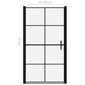 Dušo durys, juodos spalvos, 100x178 cm, grūdintas stiklas цена и информация | Dušo durys ir sienelės | pigu.lt