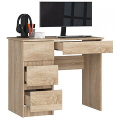 Письменный стол NORE A7, левый вариант, цвет дуба цена и информация | Компьютерные, письменные столы | pigu.lt