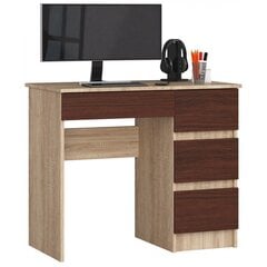 Rašomasis stalas NORE A7, dešininis, ąžuolo spalvos/tamsiai rudas kaina ir informacija | Kompiuteriniai, rašomieji stalai | pigu.lt