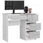 Rašomasis stalas NORE A7, dešininis, baltas/šviesiai pilkas kaina ir informacija | Kompiuteriniai, rašomieji stalai | pigu.lt