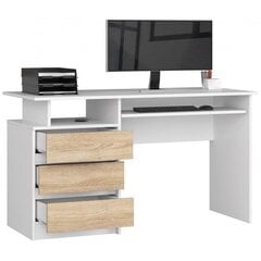 Письменный стол NORE CLP, белый/цвета дуба цена и информация | Компьютерные, письменные столы | pigu.lt
