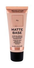 Makiažo pagrindas Revolution Matte Base 28 ml, F3 kaina ir informacija | Makiažo pagrindai, pudros | pigu.lt