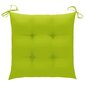 Sodo kėdės su šviesiai žaliomis pagalvėlėmis, 2vnt., tikmedis цена и информация | Lauko kėdės, foteliai, pufai | pigu.lt