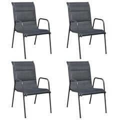 Уличные стулья, 4 шт., черные цена и информация | Садовые стулья, кресла, пуфы | pigu.lt