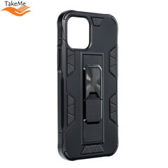 TakeMe Defender бронированный защитный чехол с подставкой для Apple iPhone 12 Pro Max Черный цена и информация | Чехлы для телефонов | pigu.lt