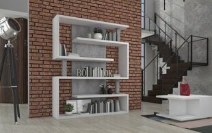 Полка ADRK Furniture Felipe, 185x151 см, белая/серая цена и информация | Полки | pigu.lt